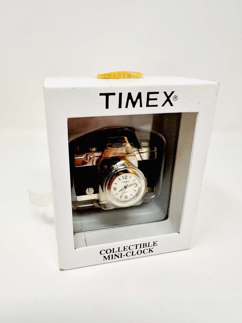 Camera Desk Clock by Timex Collectible Mini Silver & Black Desk clock watch